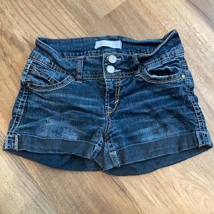 Dark denim shorts